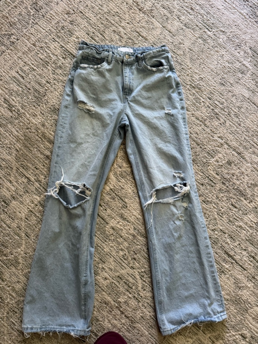 Light Blue Distressed Women's Jeans